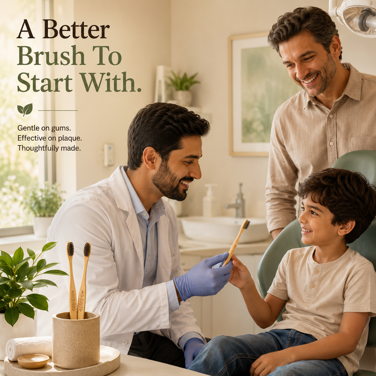 Bamboo Toothbrush| S/C curve with Charcoal Bristles(Set of 4)| BPA-Free Oral Care
