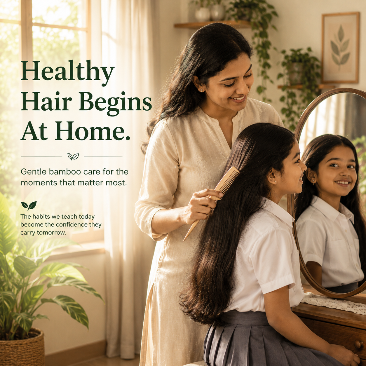 Neem Tail Comb | 100% Natural Neem Wood | Antimicrobial Precision Hair Styling Tool