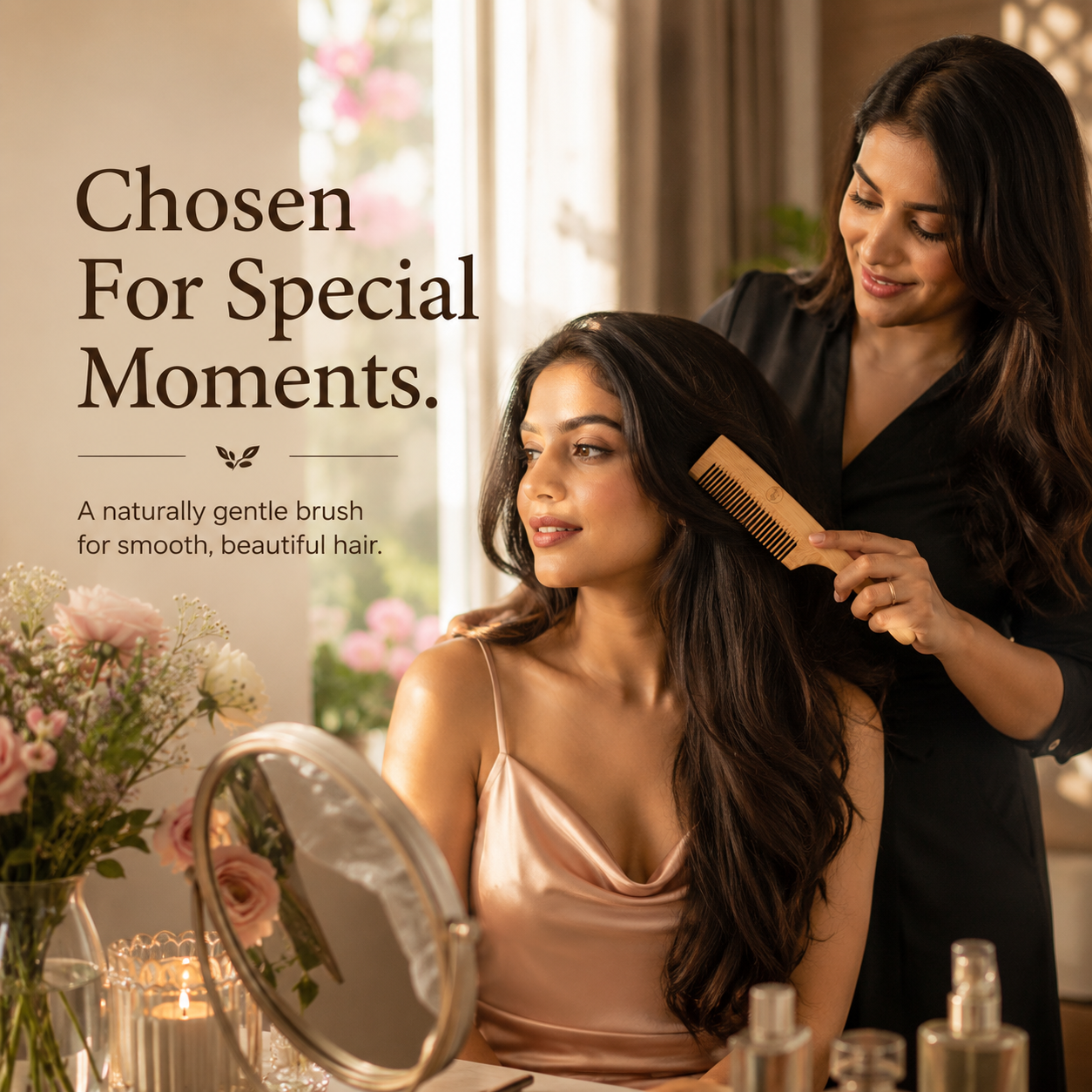 Neem Tail Comb | 100% Natural Neem Wood | Antimicrobial Precision Hair Styling Tool