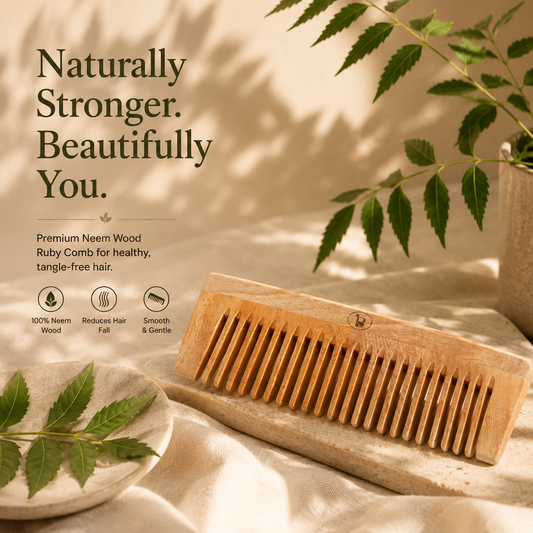 Neem Ruby Comb | Hair Comb|  Eco-Friendly Hair Care for Smooth| Healthy Scalp Comb