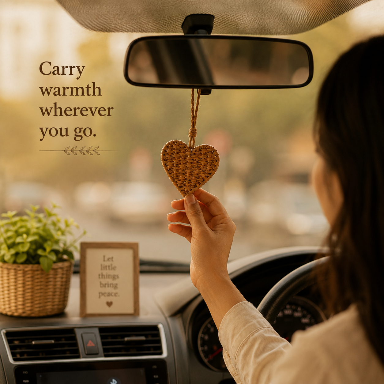 Heart Art Décor Piece | Eco-Friendly Natural Fiber Heart Accent