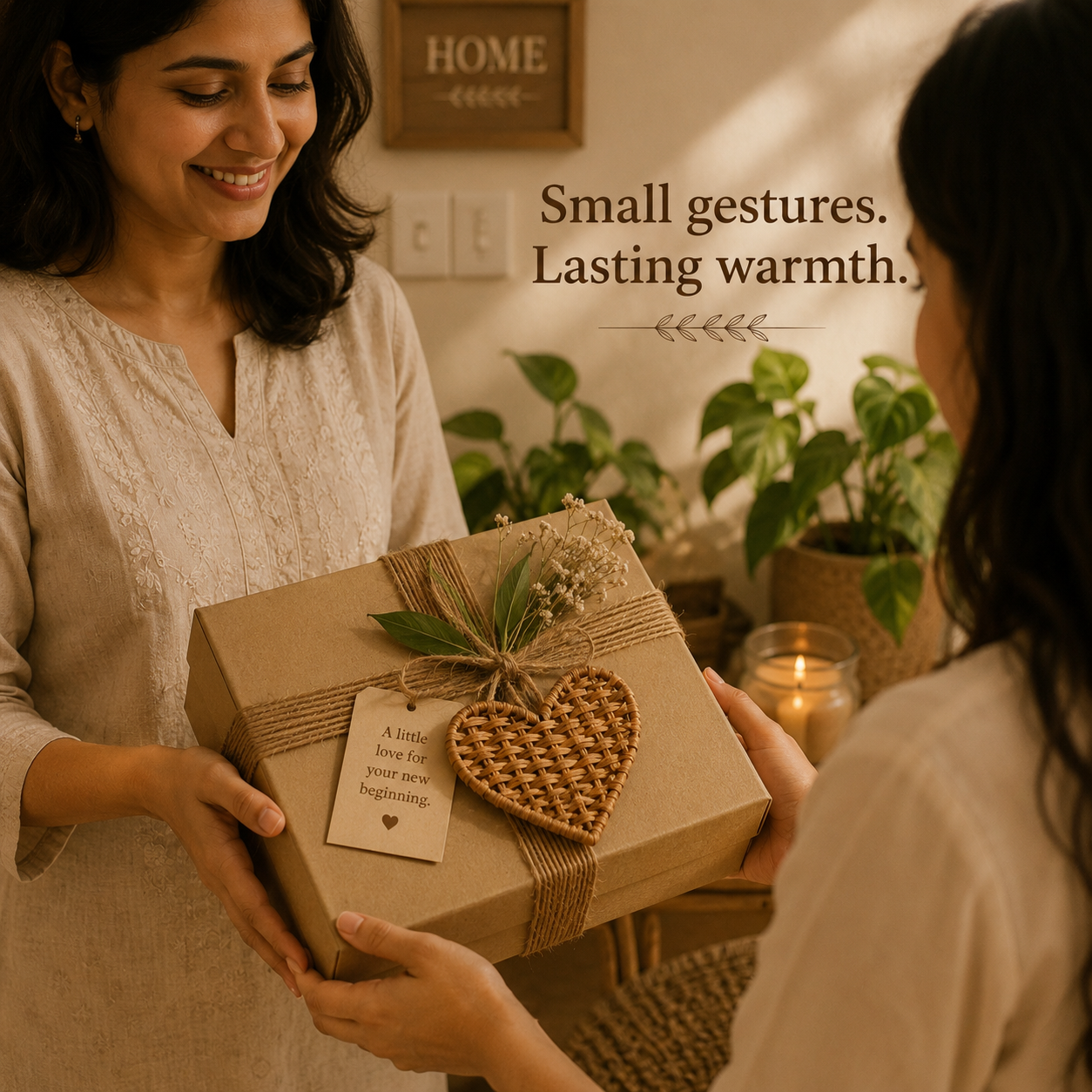 Heart Art Décor Piece | Eco-Friendly Natural Fiber Heart Accent