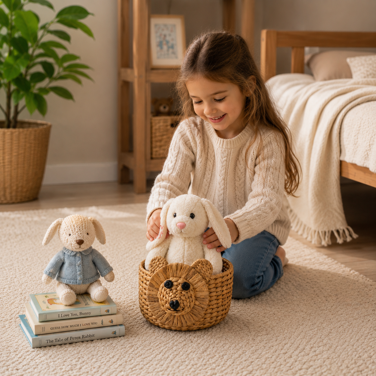 Lion Cub Storage Basket | Handwoven Eco-Friendly Basket | Bambooraj