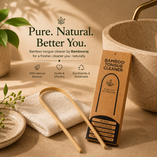 Bamboo Tongue Cleaner| Tongue Scraper| Sustainable Oral Hygiene| Cleaner (Set of 4)