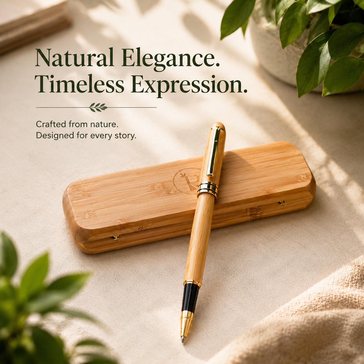 Bamboo Pen with Case | Eco-Friendly Writing Set | Sustainable & Biodegradable