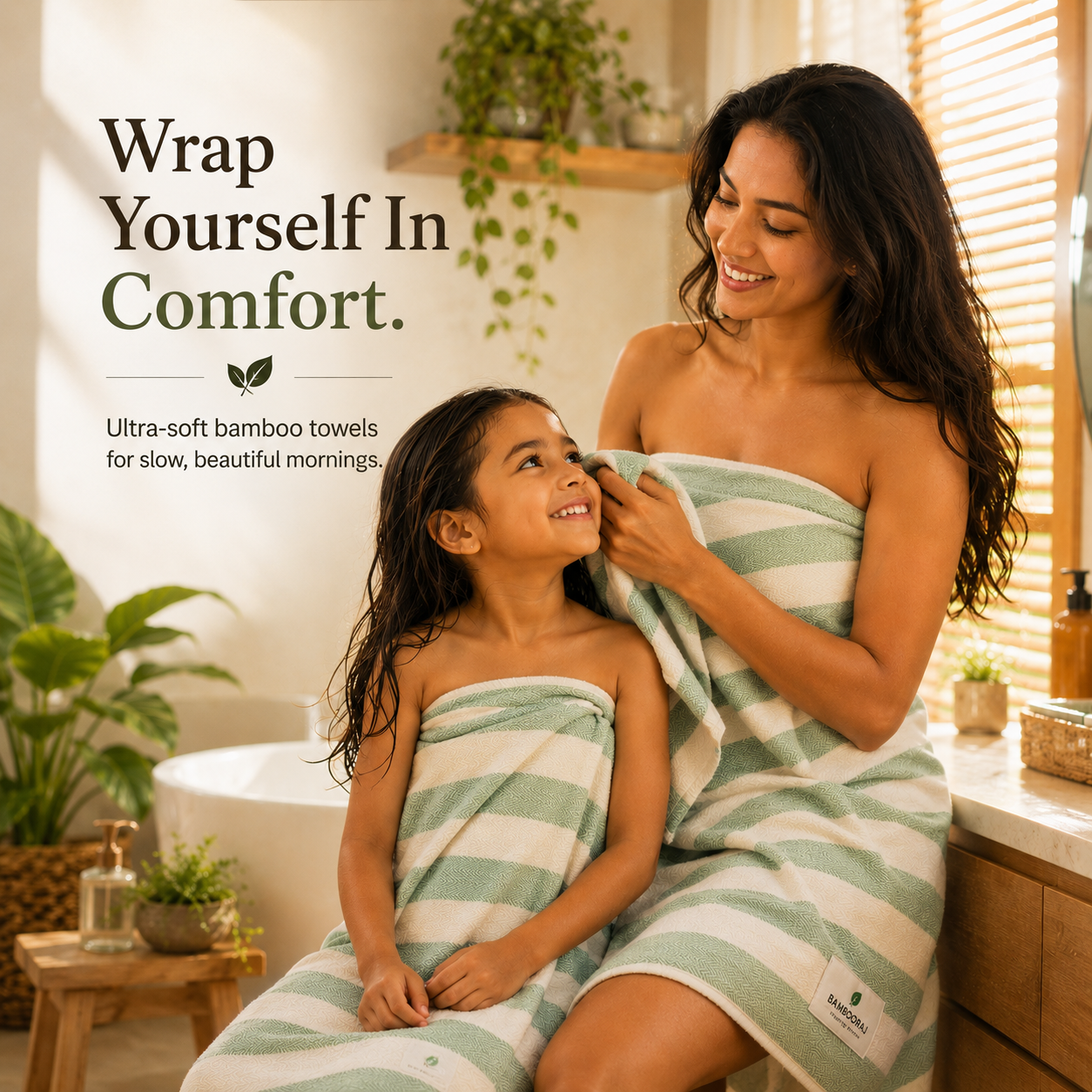 Bamboo Bath Towels | Lightweight & Antibacterial  | Ultra-Soft & Travel-Friendly