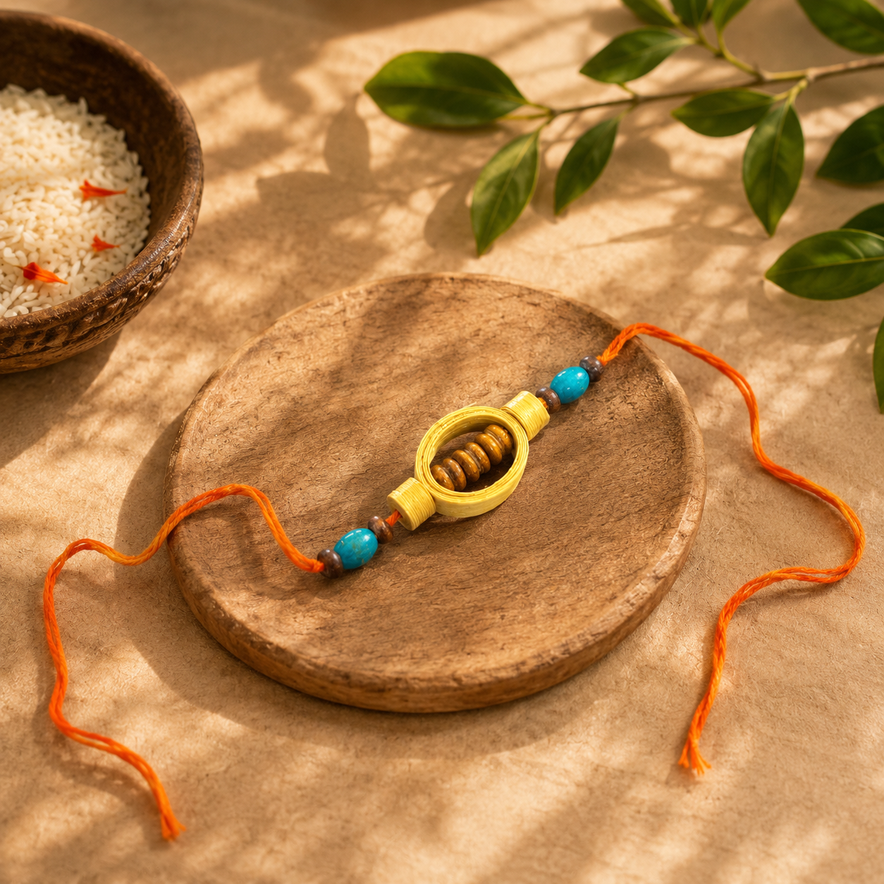 Bamboo Rakhi – Eco-Friendly Handmade Rakhi |  Ring Beads | Bambooraj