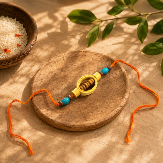 Bamboo Rakhi – Eco-Friendly Handmade Rakhi |  Ring Beads | Bambooraj
