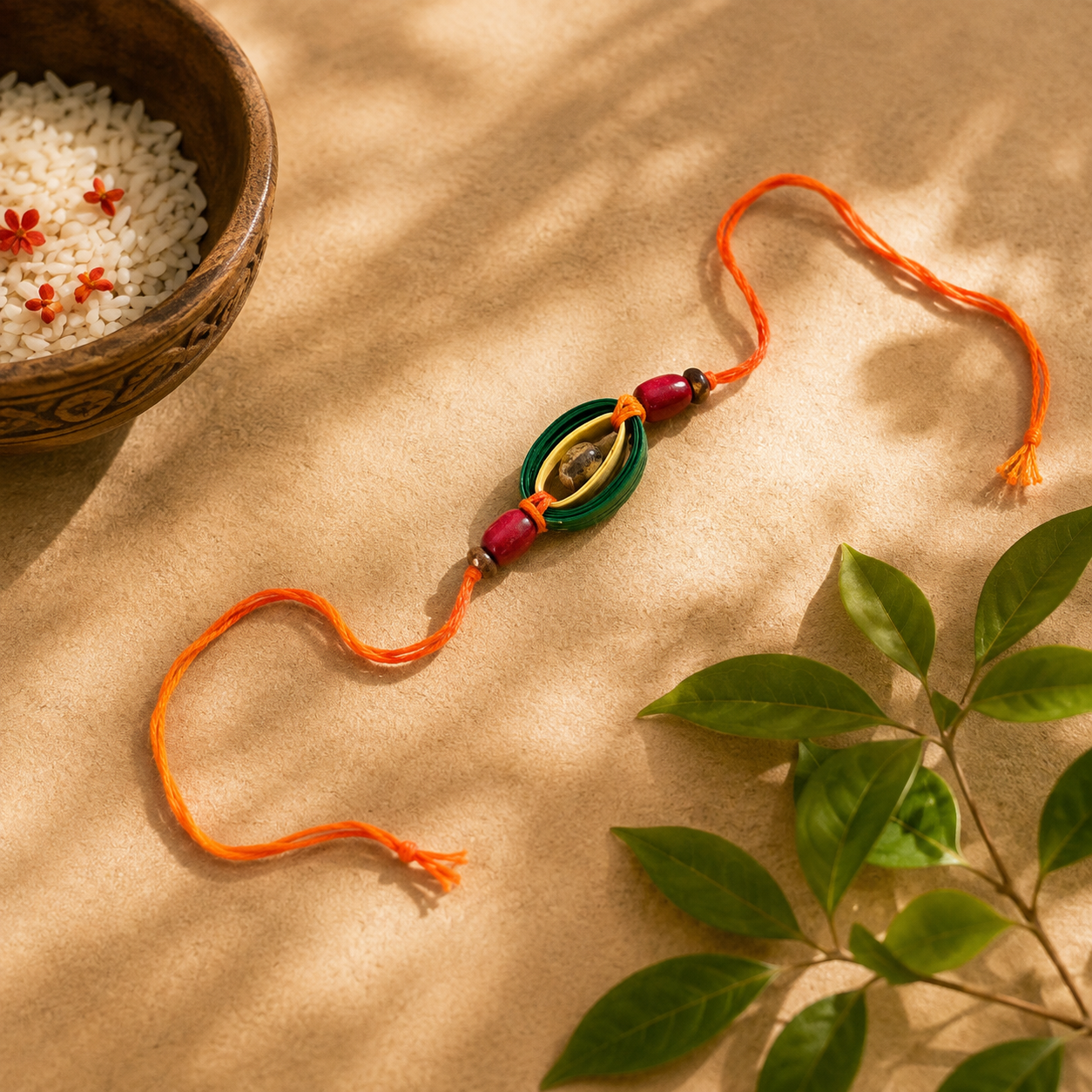 Bamboo Rakhi – Eco-Friendly Handmade Rakhi |  Beads | Bambooraj