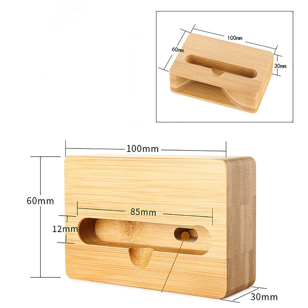 Bamboo Mobile Stand & Natural Sound Amplifier | Eco-Friendly Phone Holder
