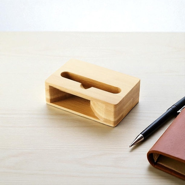 Bamboo Mobile Stand & Natural Sound Amplifier | Eco-Friendly Phone Holder