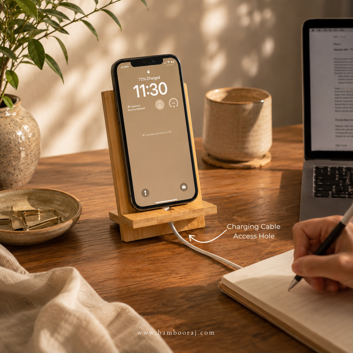 Bamboo Mobile Stand | Eco-Friendly Phone Holder | Everyday Useful Product