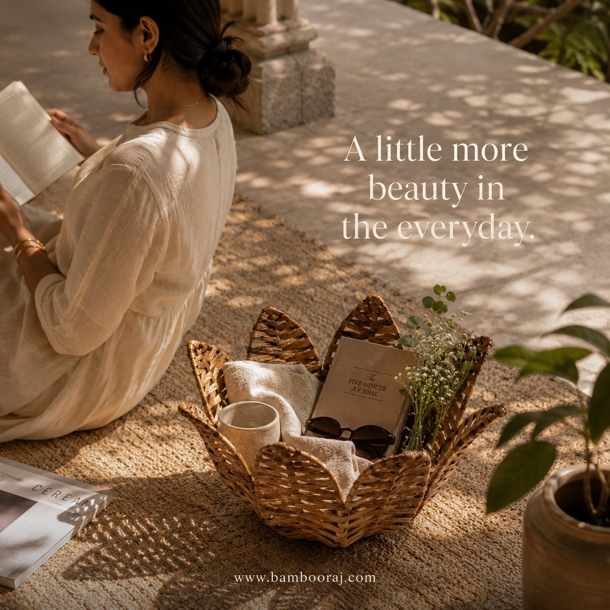 Bloom Basket | Lotus-Shaped Water Hyacinth Basket | Multi-purpose Storage by  Bambooraj