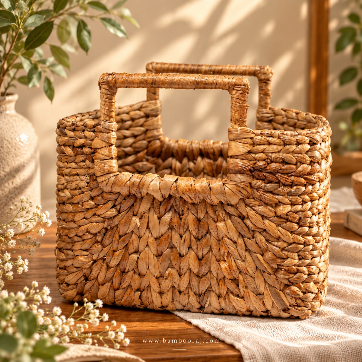 Dhara Bag Basket | Handwoven Multipurpose Art  Basket | Beautiful Eco-friendly Gift Hamper