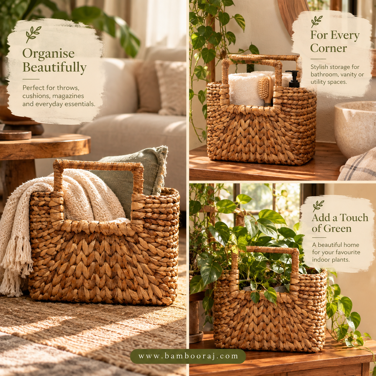 Dhara Bag Basket | Handwoven Multipurpose Art  Basket | Beautiful Eco-friendly Gift Hamper