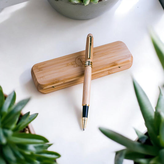 Bamboo Pen with Case | Eco-Friendly Writing Set | Sustainable & Biodegradable