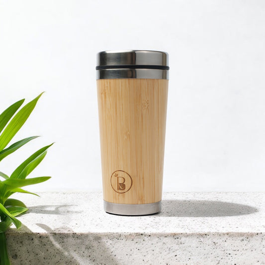Bamboo Tumbler | 450ml Insulated | Eco-Friendly Travel Mug with Leak-Proof Lid