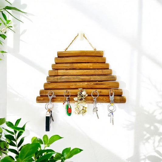 Bamboo Keyring Holder| Sustainable, Eco-Friendly Key Organisation| Key-chain Holder| Wall Décor