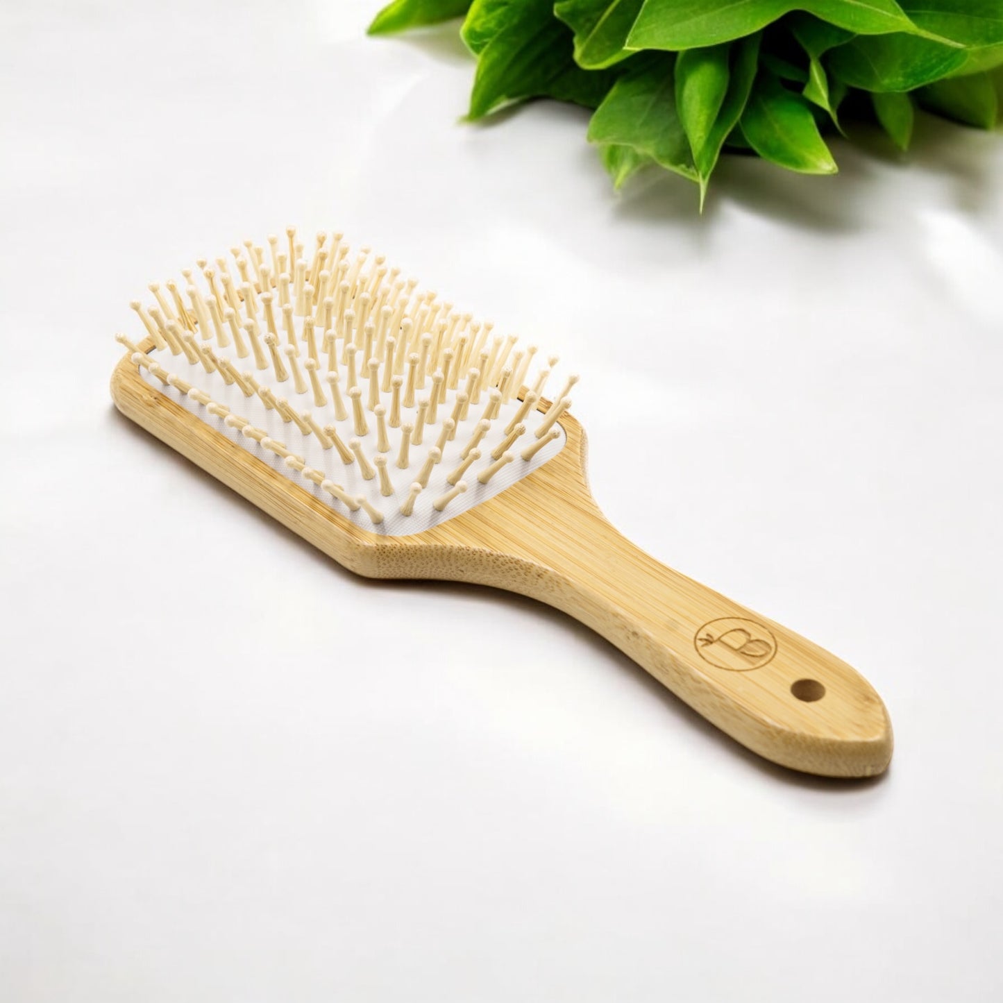 Organic Bamboo Hairbrush| Eco-Friendly Bamboo Paddle Hairbrush | Sustainable & Gentle Hair Care