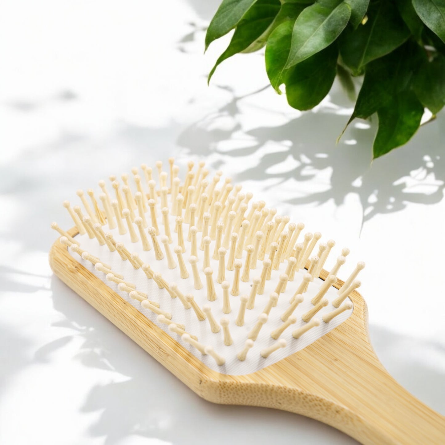 Organic Bamboo Hairbrush| Eco-Friendly Bamboo Paddle Hairbrush | Sustainable & Gentle Hair Care
