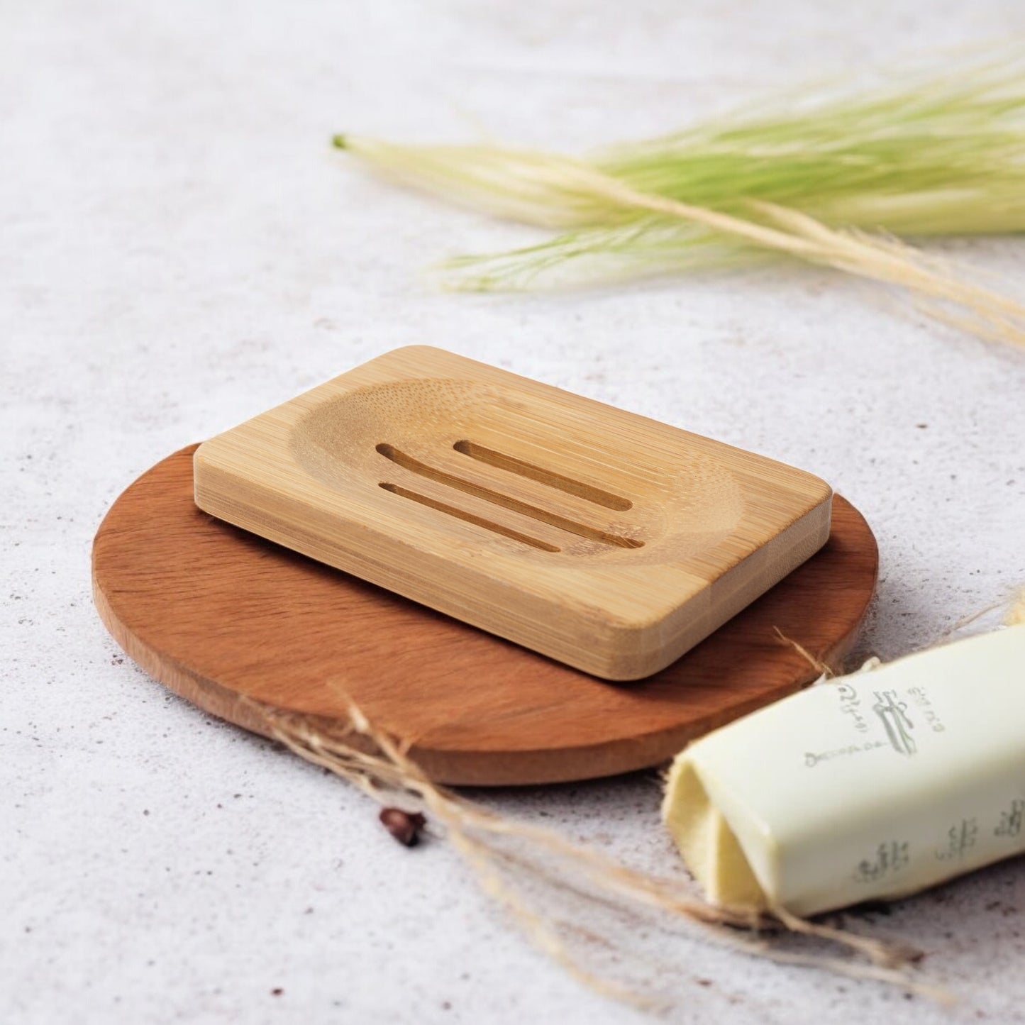 Minimalistic Bamboo Soap Tray | Eco-Friendly Soap Holder with Water Drainage