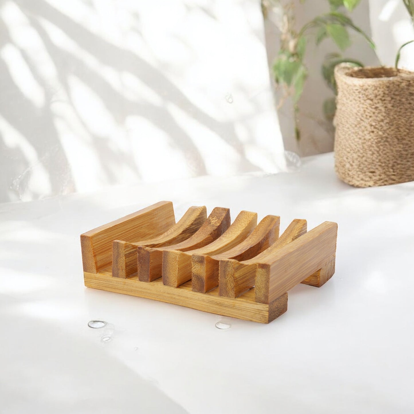 Handmade Natural Bamboo Soap Tray | Eco-Friendly Soap Case with Water Drainage