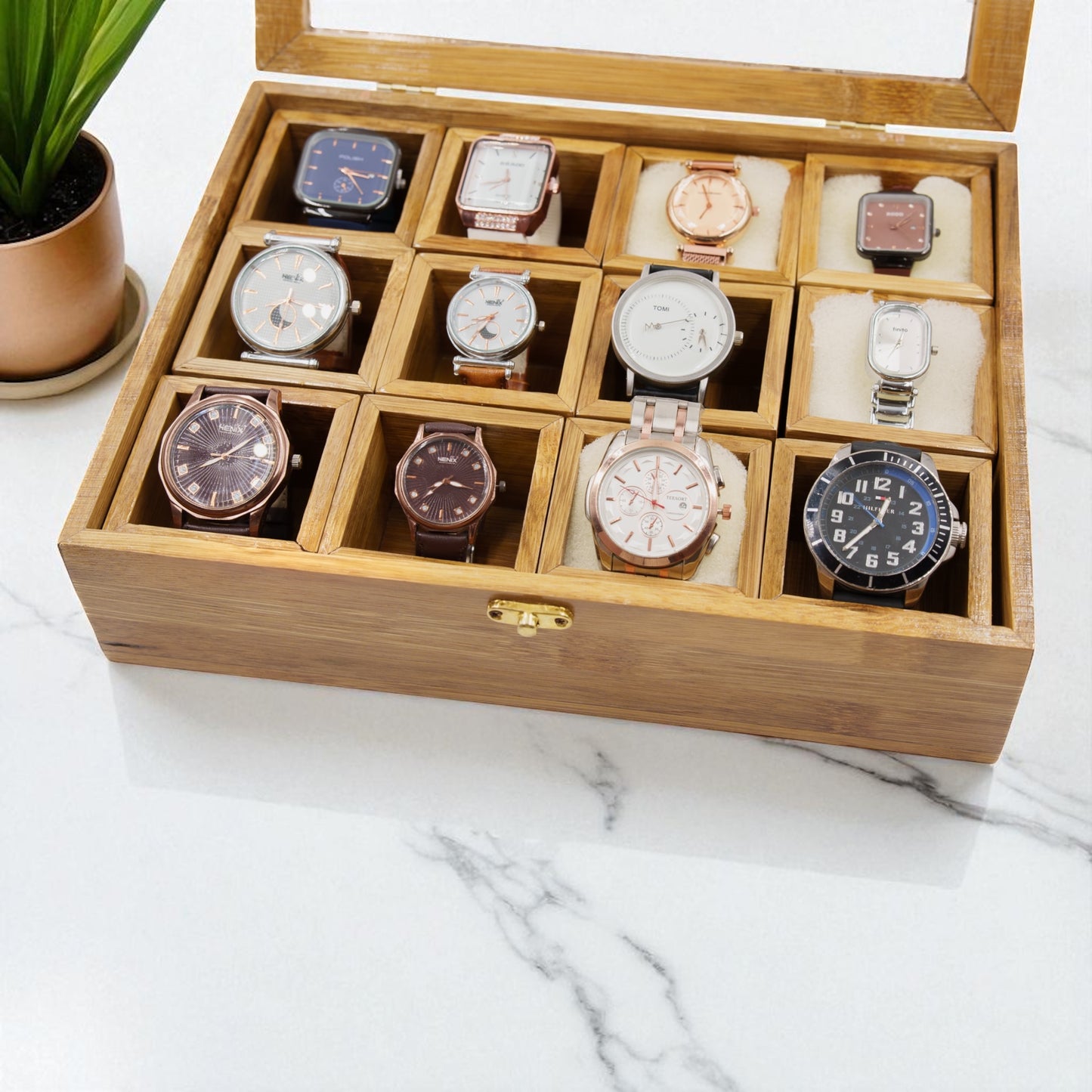 Bamboo Multipurpose Box – Elegant Jewellry, Watch, and Storage Organiser